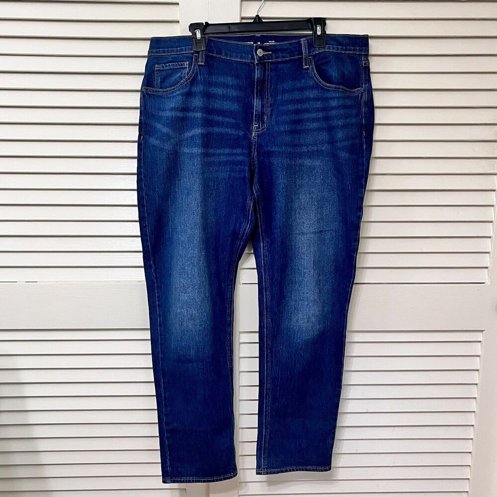 Old Navy Womens 16 WOW Boyfriend Jeans Mid Rise Stretch Dark Wash Denim